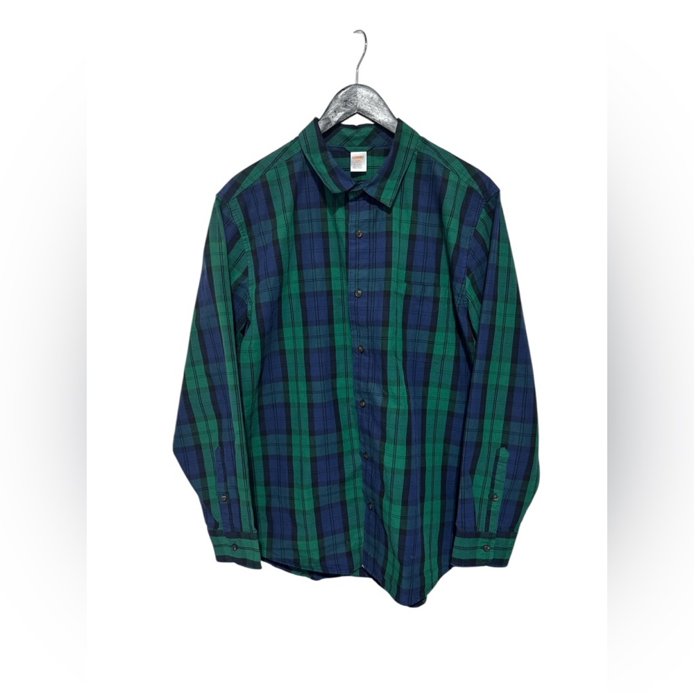 Gymboree Plaid Poplin Button-Up Cotton Shirt In Men’s Size L